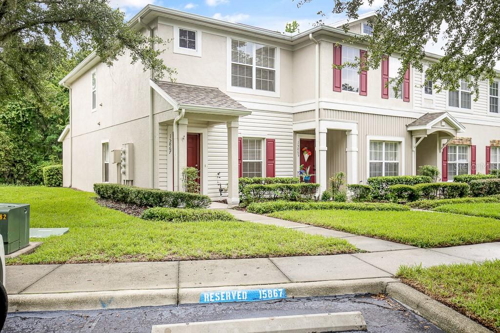 This beautiful 2 story, 2 bedrooms, 2.5 bathroom townhouse is available to rent in the gated FishHawk Ridge enclave of the much desired FishHawk Ranch community. Enjoy full access to all FishHawk's award-winning amenities including tennis courts, pools, fitness centers, 30+ miles of walking trails and top-rated schools.
Upon entering the home, you are welcomed by the spacious combination living room and dining room. You’ll appreciate the freshly painted walls in a neutral color, rich wood like LVP and wood look ceramic tile on the first floor and new plush carpeting upstairs.
Just beyond the living area is the kitchen, which boasts plenty of space and a full appliance package of range, refrigerator, dishwasher, and microwave. The kitchen provides plenty of storage, plus under-stair storage. Sliding glass doors lead from the kitchen to the covered patio, which has lovely wooded conservation views for enjoyment and added privacy.
Upstairs, the two bedrooms have new plush carpeting and ceiling fans for extra comfort. Both the master and second bedroom are roomy and bright with their own full en-suite bathrooms. Â A convenient upstairs laundry closet makes laundry days a breeze.
Complete lawn maintenance, including mowing, shrub pruning, irrigation system service, turf and plant fertilization and plant pest control, is provided by the HOA.
An additional $59/mo. Resident Benefits Package is required and includes a host of time and money-saving perks, including monthly air filter delivery, concierge utility setup, on-time rent rewards, $1M identity fraud protection, credit building, online maintenance and rent payment portal, one lockout service, and one late-rent pass. Renters Liability Insurance is required. Call to learn more about our Resident Benefits Package.