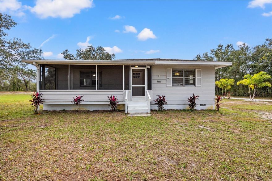 Set on 5 fully usable acres with no restricted wetlands, this property offers a unique combination of a comfortable 2-bedroom, 1-bathroom home today and outstanding potential to build a future dream home. The expansive, usable acreage offers a wide range of possibilities, whether you envision a custom estate, multiple structures, or a thoughtfully planned compound.

The 2 bed, 1 bathroom home has been recently updated and is clean, comfortable, and move-in ready. Renovations include updated flooring, drywall and paint, along with a functional kitchen with granite countertops and stainless steel appliances. A screened-in front porch and rear deck provide simple, inviting spaces to relax and enjoy the quiet surroundings. The property also has a new septic system, and the well has been equipped with a newly installed filtration system along with a new pump and riser, assuring reliable service for many years to come. 

The true value of this property lies in the land. With five acres of usable space and road frontage on two sides, there is excellent flexibility for building a main residence, adding additional structures, or creating a private family compound, all while keeping the existing home for guests, extended family, or rental income use. With no HOA restrictions, there is ample room for boats, RVs, trucks, trailers, and equipment. Located just south of State Road 64 and minutes from Lakewood Ranch, the property offers the best of both worlds—peaceful country living with convenient access to I-75, a new Publix, shopping, dining, and everyday amenities. As the surrounding area continues to develop, this property presents a rare opportunity to secure acreage, building flexibility, and a desirable East Bradenton location. Whether you choose to build now or plan for the future, this property offers versatility and long-term potential. Call today!