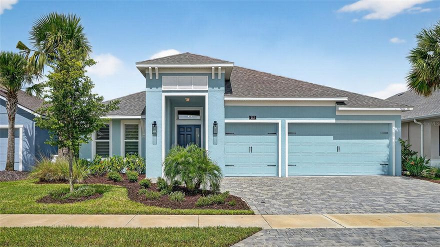 RARE 4-CAR GARAGE large enough to store a small boat and trailer (third stall is tandem)!  LAKEFRONT lot, two ADA-compliant showers, 2023 block construction, in-law floor plan, 34x25' extended paver screened lanai, and so much more.  Tandem stall is 36 feet deep for your toys, large truck, boat or trailer, extra vehicles, or just extra storage space!  The MARLIN floor plan is extremely unique and functional with 4 large bedrooms, 3 FULL bathrooms, super open floor plan with an open kitchen/dining/living setup and disappearing quadruple pocket sliders showcasing the gorgeous, expanded lake views.  Private guest suite is in the front of the home opposite the primary and has a full bathroom.  Primary bedroom has excellent size (17x15'), is in the rear of the home and has direct views of the water.  Primary bathroom is large with dual sinks, walk-in shower, separate water closet, and opens to a large walk-in closet that opens to the inside laundry.  Laundry room is super functional and can be accessed from the main living area, the primary suite OR the garage.  This home is sprinkled with gorgeous accents everywhere you look including ceramic tile throughout (no carpet!), plantation shutters throughout, tiled backsplash, stainless steel appliances, extra tall decorative interior doors, and all rounded edges throughout.  The exterior of the home is just as gorgeous and extremely well-maintained with a grand entry walkup, whole home gutter system, fully landscaped, and extended screened lanai.  Built by Adley Homes, this home showcases core foam injected concrete block construction, the ZIP roof decking system, and some of the highest standards in the industry.  Situated off the main road but still conveniently close to amenities, you'll have no problem with traffic at 212 Fuchsia.  This home was built with two handicap accessible showers and sliding glass door with a low-profile track that sits nearly flush with the flooring for a smooth indoor/outdoor transition.

Mosaic is a new development in Daytona Beach, Florida that offers resort-style amenities with an extremely low HOA fee of only 120 dollars per month.  Amenities include: All ages pool, adult pool, community/club house, fitness center, fishing dock overlooking 18-acre Lake Mosaic, miles of walking trails, outdoor amphitheater, park, playground, and many regularly scheduled community events.  Zoned for Volusia County school district.  This home is NOT in a flood zone.  

All information and room sizes in this listing are intended to be accurate but cannot be guaranteed.  Buyers and agents are always encouraged to perform due diligence.