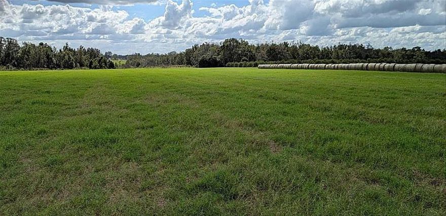 20 Acres with AR5 Zoning allowing for a Density of (4) 5 Acre Sites. Located in the very desirable Dade City Area - Some of the highest elevations in the state. Close proximity to I-75 - 25 Miles North of Tampa - 5 Minutes into Dade City - Approximately 40 minutes to Tampa International Airport. The 20 Acre site is currently in hay production, taking advantage of the agriculture tax benefit - 2024 Property Tax $17 - Very low property taxes - Irrigation well on site. Frontage on Amberlea Road - Land is gently rolling with no wetlands