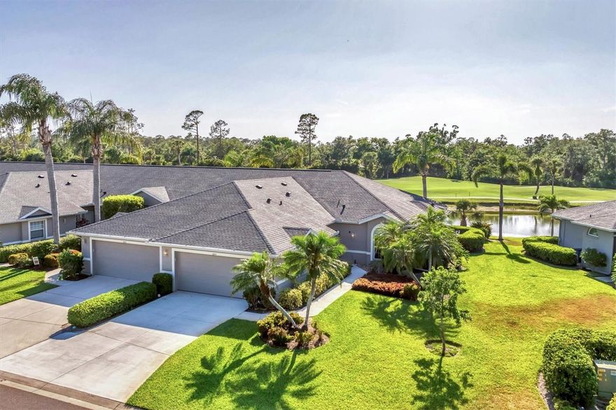 Golfers, your dream lifestyle is here! FOR JUST $1,300 PER MONTH, you’ll enjoy unlimited golf and HOA fees included at the luxurious Heritage Oaks Golf & Country Club. Play daily on a championship-style 18-hole course designed by Ron Garl, then relax and socialize in a vibrant, resort-style community. This is luxury country club living without breaking the bank—affordable, private, and designed for the golfer’s lifestyle.
Welcome to Heritage Oaks Golf & Country Club, one of Sarasota’s premier luxury golf course communities. Nestled within lush, meticulously landscaped grounds, Heritage Oaks offers an exceptional country club lifestyle with resort-style amenities designed for comfort, recreation, and elegance. Residents enjoy access to a Ron Garl–designed 18-hole championship golf course, a professional-grade Pro Shop, a putting green, and a stately clubhouse featuring two refined dining venues. The community also boasts five heated swimming pools, four lighted Har-Tru tennis courts, a state-of-the-art fitness center, and a vibrant calendar of social events and activities. With 24-hour guarded gate access, Heritage Oaks embodies the perfect balance of security, sophistication, and the quintessential Florida golf lifestyle.
This beautifully decorated Club Home features the desirable Arlington floor plan and is a private end unit, offering enhanced tranquility and abundant natural light. As you enter, your eyes are immediately drawn to stunning views of the lake and the golf course. The property is move-in ready, with most furnishings available as an optional inclusion. The upgraded kitchen showcases quartz countertops, newer appliances, and a charming eat-in nook with a buffet server—perfect for extra storage and entertaining. A versatile den/office with built-in desk provides flexible space that can be closed off for privacy. From the comfort of your screened lanai, enjoy breathtaking water views and a front-row seat to the 16th fairway—an ideal setting to relax and watch the game unfold. Heritage Oaks Golf & Country Club combines luxury, community, and value, making it the ultimate choice for golfers and those seeking the best of Florida living.

MANY UPDATES: PRIMARY SUITE HURRICANE-RESISTANT WINDOWS, LANAI HURRICANE PROTECTIVE SHIELD AND AWNING WHICH PROVIDES WONDERFUL AFTERNOON SHADE, UPDATED KITCHEN, FLOORING, APPLIANCES AND MORE