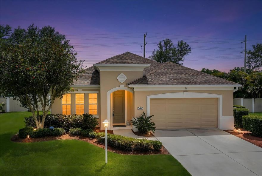 Welcome home to this beautifully maintained cul-de-sac property located in the desirable Sugar Mill Lakes community. This move-in ready home offers 3 bedrooms, 2 bathrooms, and a spacious den/flex room—perfect for a home office, playroom, or additional living space to fit your needs. This home showcases an open-concept design ideal for entertaining, featuring 42” cabinetry with crown molding, granite countertops, stainless steel appliances, an island breakfast bar, and a walk-in pantry. The kitchen, dining, and living areas blend seamlessly while maintaining character with details such as a coffered ceiling in the great room. The private primary ensuite is designed for comfort and relaxation, featuring a Roman shower, dual sinks, and a large walk-in closet.  Step outside to enjoy casual BBQs and gatherings on the screened, paver-brick lanai and patio. Additional features include a 2-car garage with epoxy/clear coat flooring and space for a small workshop, a Rain Bird multi-zone irrigation system, and whole-house steel storm panels for added protection. Recent updates provide peace of mind, including a new roof (March 2025), fresh interior paint (2026), fresh exterior paint (2026), and a newly screened lanai with extended pavers. Enjoy the benefits of a quiet community with no drive-through traffic, a newly installed playground, and exciting additions coming soon including tennis, pickleball, and basketball courts. Plus, this is a NO CDD community with low HOA fees. Whether you're looking to grow your family or downsize without sacrificing space and comfort, this versatile home is designed to fit a variety of lifestyles. Embrace the Florida lifestyle with convenient access to I-75, US HWY 41/301, and I-275—putting St. Pete, Sarasota, and stunning Gulf Coast beaches all within easy reach.

With motivated sellers, don’t miss this opportunity—schedule your private showing today!