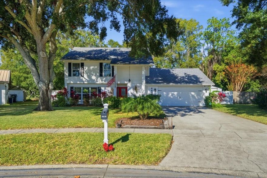 One or more photo(s) has been virtually staged. Welcome to Stonehedge, one of Carrollwood’s most desirable communities, where refined living meets everyday convenience. This beautifully maintained home offers 4 spacious bedrooms, 2 full bathrooms, and 1 half bath, with all bedrooms thoughtfully located upstairs—providing privacy and a true retreat-style living experience.
Situated on an oversized private lot, this 2,173-square-foot residence is designed for both elegant entertaining and relaxed Florida living. The fully fenced private backyard is a serene oasis featuring mature trees that create a lush natural canopy, a sparkling inground pool, and a new oversized shed with electricity and outlets—ideal for storage, a workshop, or a private hobby space.
Inside, abundant natural light fills the home through double-pane windows, highlighting its warm and inviting interior. The family room is anchored by a charming wood-burning fireplace, creating a comfortable yet elegant gathering space. The thoughtfully designed kitchen features stone countertops, a breakfast bar, upgraded appliances, and tranquil backyard views—perfectly blending style and functionality. The versatile floor plan reflects meticulous care and offers endless possibilities for personalized living.
Recent upgrades enhance comfort, efficiency, and peace of mind, including a new whole-house surge protector with updated fuse box, AC UV air purification system, Ecobee smart thermostat, upgraded heavy-duty garage door system, reclaimed water to sprinkler system, newer pool pump, and saltwater pool system.
 Stonehedge residents enjoy close proximity to Carrollwood’s premier lifestyle amenities, including upscale dining and shopping, the Carrollwood Cultural Center, pickleball and tennis courts, scenic outdoor recreation, and highly rated public and private schools. The nearby community park features a dog park, skate park, splash pad, and interactive playgrounds. Convenient access to South Tampa, Raymond James Stadium, George Steinbrenner Field (Yankees Spring Training), the Veterans Expressway, and N. Dale Mabry Highway ensures effortless connectivity throughout Tampa Bay. Tampa International Airport—consistently ranked among the best in the nation—is just 20 minutes away.
THIS EXCEPTIONAL CARROLLWOOD HOME IS A RARE OPPORTUNITY-SCHEDULE YOUR PRIVATE SHOWING TODAY.