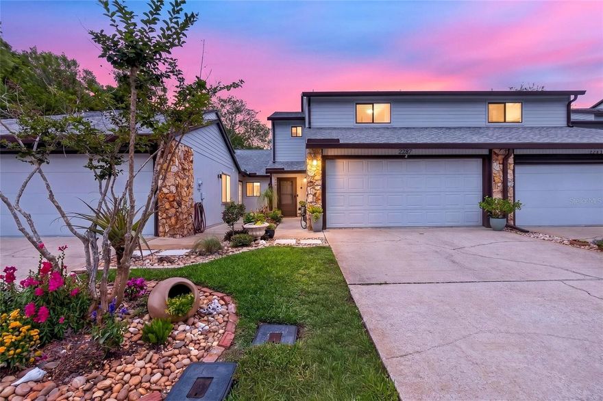Welcome to this Hidden Pines GEM! Beautifully updated and meticulously maintained 3-bedroom, 2.5-bath townhome with a 2-car garage, tucked away off the main community streets in a quiet cul-de-sac with no through traffic for added privacy and peace. Whether you're searching for a full-time residence or the perfect seasonal retreat, this move-in-ready home is waiting for you!  With just shy of 1,700 square feet under air, this spacious home features numerous recent upgrades, including energy-efficient windows (2024), exterior siding replacement and paint (2024), new gutters, A/C (2025), and a stunningly renovated primary bath (2025). Additional enhancements include newer flooring throughout,  5-inch baseboards, updated lighting, stylish wood blinds, and abundant storage space. The main level showcases durable wood-look tile flooring and an inviting layout with generous living and dining spaces, a convenient half bath, and a beautifully appointed kitchen featuring solid wood cabinetry, granite countertops, breakfast bar seating, and tranquil pond views. Step through the sliding doors to your secluded outdoor oasis — a newly screened lanai overlooking the water with a relaxed coastal vibe. This is one of the few homes in Hidden Pines with a yard and fenced outdoor space! It’s perfect for grilling, lounging in the hammock, or simply enjoying Florida’s beautiful weather. Upstairs, all three bedrooms provide comfortable living and ample closet space. The oversized primary suite features serene water views, a beautiful custom walk-in closet system, dressing area, and a gorgeous updated bath with a walk-in shower. Spacious 2 car garage with new opener, built-in shelving/storage, attic, and includes washer & dryer!  Hidden Pines gives you the option to live the active/social lifestyle if you choose, with amenities such as a sparkling community saltwater pool and hot tub, clubhouse with full kitchen for resident’s use, community events, newly resurfaced tennis and pickleball courts, plus shuffleboard. The low monthly HOA fee covers exterior maintenance which includes the roof, lawn care, termite bond, irrigation, and common areas for truly low-maintenance living. Ideally located near I95, Canal Street, Flagler Avenue, and New Smyrna’s beautiful beaches, you’ll enjoy easy access to popular restaurants, boutiques, entertainment, shopping and everything this vibrant coastal community has to offer. Buyer to verify all information and measurements; deemed reliable but not guaranteed.