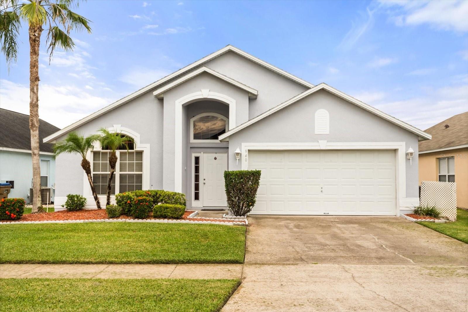 A gem of a home overlooking a tranquil water. A 5BR and 2BA Pool Home with 2 Master Suites – Ideal for living or Short-Term Rental! Welcome to this beautifully maintained, located in the highly sought-after Lake Berkley Resort, a 24-hour guard-gated community just minutes from Disney, shopping, and dining. This spacious, move-in-ready home features an open split floor plan with two master suites, perfect for families, guests, or rental flexibility. The fully equipped kitchen with quality appliances, breakfast bar. The living area opens directly onto a partially covered, screened lanai and private heated pool. Enjoy Lake Berkley Resort’s clubhouse, heated community pool & spa, fitness center, tennis & volleyball courts, basketball court, playground, scenic lake with walking trail and fishing pier. Whether you’re looking for a full-time residence, second home, or income-producing vacation rental, this home has it all. Easy living!