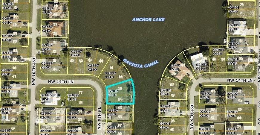 PRICED TO SELL – Attention Fishing and Boating Enthusiasts... Cape Coral Freshwater Lot Available Now! Great Location in Cape Coral, Florida. This Oversized Waterfront Homesite has 116 feet of Waterfrontage, a Beautiful partial Lake View, and is located on Gaviota Canal, just 1 lot South of Anchor Lake! This is the Perfect Place to build your Dream Home. NOT IN A FLOOD ZONE. Ideal Location with Easy access to Fort Myers, Southwest Florida International Airport, Punta Gorda Airport, and all of Cape Coral. Close to Golf Courses, Community Boat Ramp, Schools, Parks, Shopping and Dining. This location has something for everyone! Own Your Piece of Paradise. Make an Offer Today!