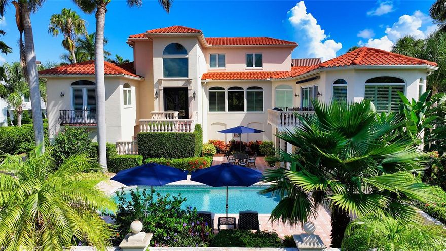 Rare opportunity to own in a Sarasota Bayfront, gated community in Downtown Sarasota. Uniquely situated in the intimate and private gated community of Tocobaga Bay and is one of only 9 homes. The location provides easy access to world famous beaches, St. Armands Circle and Sarasota's vibrant Downtown District, allowing you to easily experience the vast local amenities, restaurants and entertainment. The current owners have lovingly cared for the home throughout their years of ownership, creating an elegant and thoughtfully designed space that showcases the breathtaking views of the bay and the lush tropical landscape. This spacious home is an immaculate Spanish Mediterranean with spectacular views, over 3000 air conditioned square feet, 3 Bedrooms, 3.5 Baths, a private office, over 1000 sq ft of storage and an elevator. Enjoy a comfortable lifestyle with a floorplan that lends itself to welcoming your guests with privacy as each of the guest suites feature an en suite and ample storage. The generous primary suite offers a Juliette balcony, dual closets and a spacious en-suite bathroom with soaker jacuzzi tub. Get inspired to get outside and enjoy the Florida outdoors! Relax in your heated pool with open deck and water views the community or venture off from the community day dock for a day of fun in the sun. Some notable features of this property include a 3-stop private elevator, large office/den with built-ins, a sunset balcony, a 4-car garage+, air conditioned storage, heated pool, convenient to SRQ Airport and so much more! Call today to schedule a private viewing!