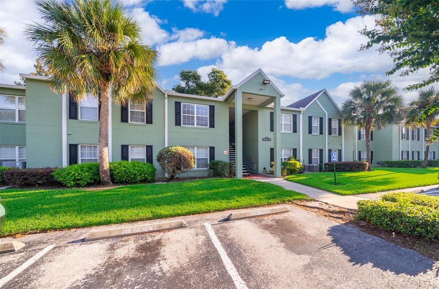 1st floor Condo features 3 bedrooms and 2 baths—fully equipped--facing beautiful landscape and doggie park. The Fitness Center is at your service, as well as a pool. Cabana and Car Wash are also available. Enjoy the ease of living within minutes of the MCO and main roads. Vinyl floors in kitchen and bedrooms. Tile floors in bathrooms and living area. Washer and gas dryer included—plenty of parking spaces.