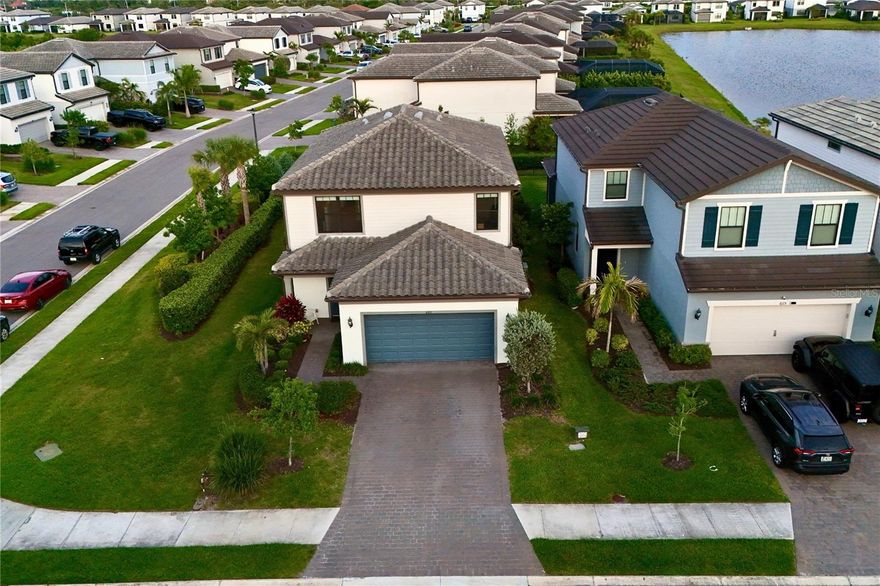 One or more photo(s) has been virtually staged. Welcome to paradise in this spectacular end-unit residence located at 6111 Bluestar Court within the highly coveted Sapphire Point community of Lakewood Ranch! Family and Pets friendly. This stunning two-story home perfectly captures the essence of Florida living, offering a bright and airy atmosphere enhanced by its premier corner location. Step outside to your private screened lanai and enjoy peaceful views of the water to your right, providing the ultimate backdrop for your morning coffee or evening relaxation.

The interior flow is designed for both comfort and style, featuring an open-concept layout that makes entertaining a breeze. Living in Sapphire Point means embracing a resort-style lifestyle where world-class amenities are just steps away, including a magnificent clubhouse, state-of-the-art fitness center, community pool, and a dog park. The location is truly unbeatable, situated just 15 minutes from the excitement of the Sarasota Polo Club, Premier Sport Campus at Lakewood Ranch, The Premier Shopping at UTC Mall, and the top-rated Lakewood Ranch Medical Center. Families will appreciate being zoned for some of the best elementary, middle, and high schools in the region.

When you are ready to explore further, you are only 30 minutes away from the breathtaking Gulf Coast, famous for its sugary sands, turquoise waters, and frequent dolphin sightings. Whether you are enjoying the robust calendar of community activities or exploring the vibrant local area, this move-in-ready masterpiece offers the perfect balance of elegance and convenience. Don't miss your chance to own a piece of the Florida dream in one of Lakewood Ranch's most vibrant neighborhoods! Welcome to your Dream Home!!!