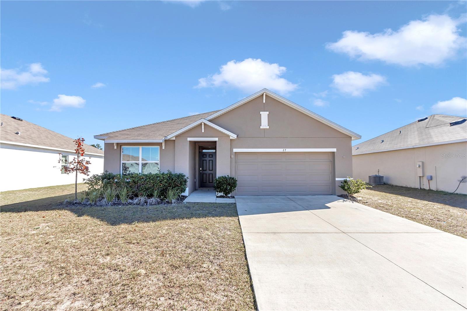 Check out this stunning 3 bedroom 2 bathroom home built in 2021. This home is practically BRAND NEW. This spacious home is nestled in a Stunning 3-Bedroom, 2-Bathroom Home Built in 2021. Practically BRAND NEW, this beautiful home is located in a peaceful neighborhood and boasts a spacious, open floor plan. Enjoy modern living with stainless steel appliances, granite countertops, and a freshly REPAINTED interior. The Master Bedroom offers ample space, abundant natural light, a walk-in closet, and an en-suite bathroom with double sinks, an ADDITIONAL closet, a large walk-in shower, and a private water closet. The two Guest Bedrooms are generously sized and include large closets, perfect for family or visitors. The convenient laundry room comes complete with a newer washer and dryer, INCLUDED with the home. Step outside to a covered porch and a spacious yard, ideal for entertaining or simply relaxing. For added convenience, the front door features a smart lock entry system. This MOVE-IN-READY home offers a QUICK turnaround!