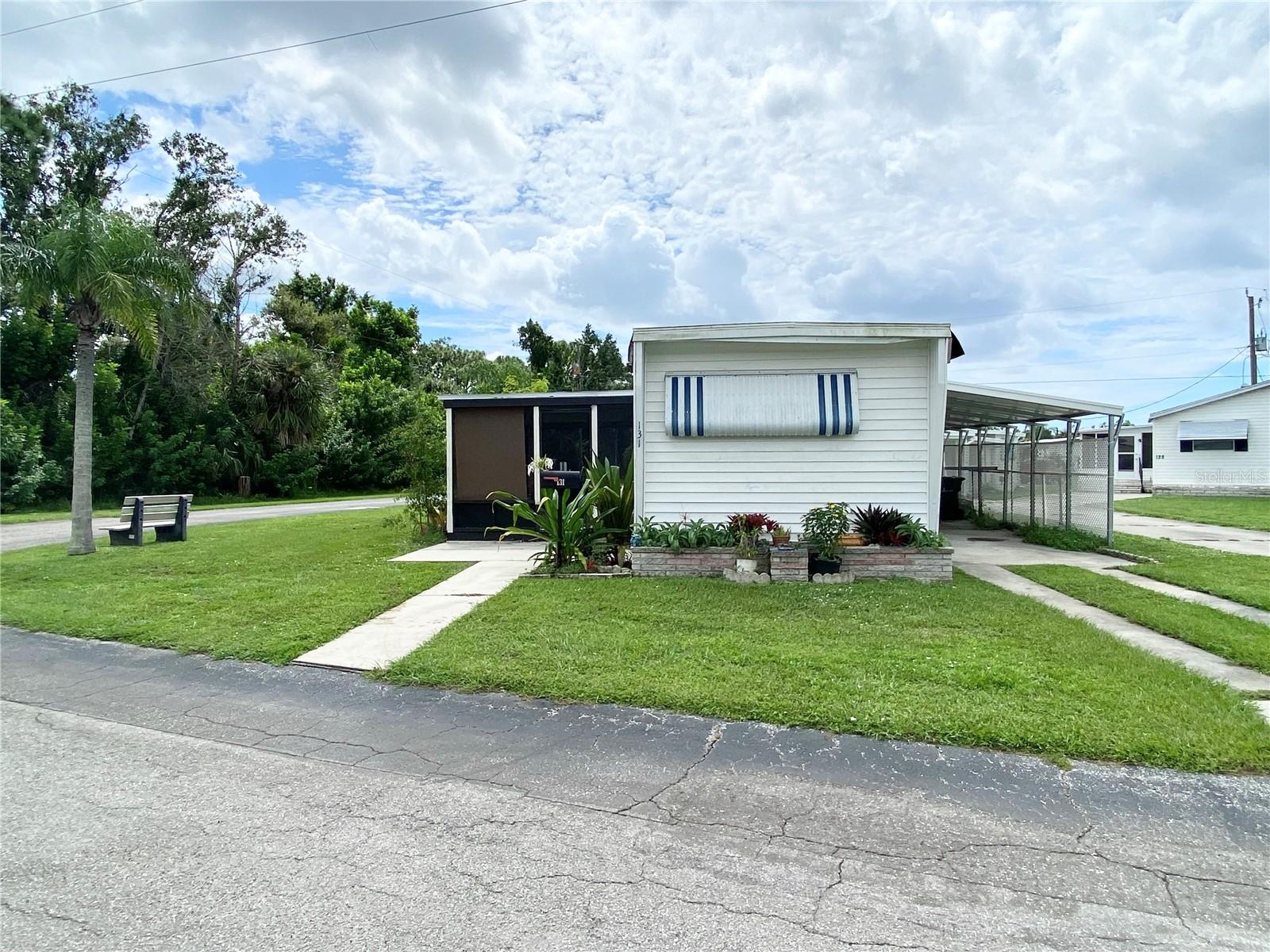 PERFECT LOCATION!!! Beautifully remodeled 2-bedroom, 2-bath manufactured home situated on a desirable CORNER lot in a welcoming 55+ community. This manufactured home features a bright, open layout with stylish updates throughout. Enjoy relaxing in the spacious covered and screened Florida room, perfect for year-round living. A convenient carport offers shaded parking. The community provides fantastic amenities including a POOL and boat launch, making it ideal for those who love an active Florida lifestyle. This community conveniently located close to Publix, ALDI, shopping, restaurants and River. Within 25 minutes drive you can be at Aquatic Center, within 20 minutes drive to WARM MINERAL SPRINGS, the new Atlanta Braves Training Stadium, Cool Today Park. Within 5 minutes drive , you can be at Manasota Beach on the Gulf of Mexico, and much more. Don't miss on the GREAT LOCATION FOR YOUR DREAM HOME or NEXT INVESTMENT!!!