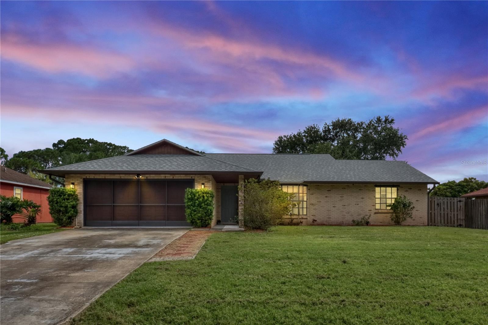 Short Sale. Beautifully updated 3-bedroom, 2-bath pool home in desirable NW Palm Bay! This move-in-ready home features a bright split-bedroom floor plan with vaulted ceilings, vinyl plank flooring, fresh paint, kitchen has new wood cabinets and quartz. The spacious primary suite includes a bonus sitting area or office and new carpet. Enjoy a private fenced yard with a resurfaced in-ground pool, covered patio, and storage shed—perfect for entertaining. Recent upgrades include a newer roof and pool equipment. No HOA and conveniently located near parks, shopping, dining, and I-95. This one has it all—This home checks all the boxes—schedule your showing today!
