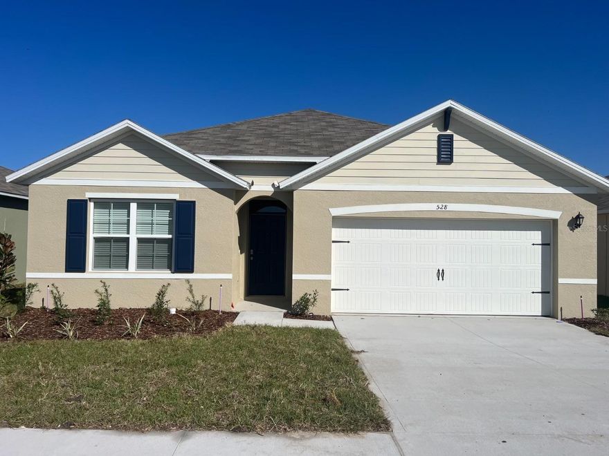 Just minutes away from world-class theme parks and top attractions, Grace Ranch offers the perfect blend of comfort and convenience for your Florida lifestyle. This move-in ready home features an open floor plan designed for easy living and entertaining. The kitchen includes quality laminate countertops and a modern stove, seamlessly connecting to the dining and living areas so you can stay connected with family and guests.
Enjoy spacious bedrooms and an owner’s suite large enough to comfortably fit a king-size bed. Step outside to your covered lanai, the perfect spot for relaxing or hosting a weekend BBQ. This home is ready for you to move in and start creating new memories.