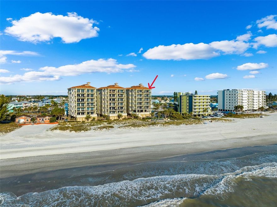 Indulge in the epitome of beachfront luxury living at Bellarte condos, an exclusive haven nestled along the pristine shores of Madeira Beach. This sprawling penthouse is not just a residence; it's an opulent sanctuary that encompasses the entire floor, boasting 4 bedrooms, 3.5 baths. Step into a realm of sophistication through controlled entry and elevator access leading to your private lobby. Beyond the grand double doors awaits an exquisitely designed open floor plan adorned with elegant travertine marble flooring. And behold—the pinnacle of luxury—a sprawling 46-foot covered balcony, your personal haven to unwind and indulge in breathtaking views every day.  The heart of this retreat lies in its chef-inspired kitchen, a culinary haven equipped with custom cabinets, top-of-the-line appliances including gas cooking, a breakfast bar, and a lavish island crowned with quartz countertops. A full wall wine refrigerator awaits the connoisseur, complementing the generous pantry and a dining room that overlooks a mesmerizing view.  Your seaside haven beckons in the primary bedroom, a haven of tranquility boasting a spacious layout, a walk-in shower, a jetted tub, double sinks, and direct access to the Gulf-facing balcony, offering unparalleled panoramic views. The split plan design offers three more bedrooms.  Bedroom 2 & 3 are ensuite.  Bedroom 3 and 4 both have a 9x9 covered balcony revealing stunning views of the intra-coastal waterway.  With convenience in mind, your home comes complete with a private two-car air-conditioned garage adjacent to the elevator and additional storage space for all your beach essentials. Featuring 10’ ceilings, a central vacuum system, full-sized laundry, and impact-rated sliders and windows, this residence harmonizes luxury with practicality.  Beyond your private retreat, Bellarte on the Gulf presents a wealth of community amenities—a magnificent clubhouse with an entertaining terrace, a fitness center with a sauna, a heated gulf-front pool, sundeck, and spa—all curated to elevate your coastal lifestyle.  Nestled within the vibrant locale of Madeira Beach and its neighboring communities, experience a tapestry of hospitality with renowned restaurants, championship sports, golf courses, cultural arts, farmers’ markets, and diverse nature pursuits. Embrace the allure of the Gulf of Mexico.  Prepare to be captivated by the breathtaking views and the unmatched lifestyle that Bellarte on the Gulf has to offer—where vivid sunsets paint the skies, seashells adorn the beaches, and every day is embraced by the warmth of glorious sunshine. Here, location, luxury, privacy, and security converge, inviting you to immerse yourself in an unparalleled coastal experience. Contact us now to schedule your exclusive private tour and discover why these coveted beachfront condos are a rarity to behold.