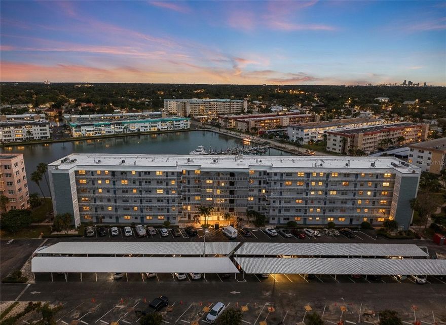 Step into this beautifully situated 2-bedroom, 2-bath residence on the top floor of the Lancaster Building, offering comfort, style, and value in one of Gulfport’s most desirable communities. With covered carport #82, no current assessments, and never flooded, this home is move-in ready and built to last with hurricane-rated windows.
Enjoy breathtaking views from both the front and back of the home — including northern vistas of charming Gulfport from your Florida Room and the Town Shores Marina right outside your window.
As part of this vibrant community, you’ll have access to four heated pools, a modern clubhouse, fitness center, free yoga classes, sauna, pickleball, tennis, and a full-service marina. Just steps away, you can stroll to Gulfport’s lively downtown, filled with local shops, waterfront dining, the Catherine Hickman Theater, Gulfport Library, and Senior Center.
Nestled along Boca Ciega Bay, you’re only five miles from the world-class beaches of St. Petersburg and close to shopping, entertainment, and cultural attractions.
This is more than just a home — it’s a lifestyle.