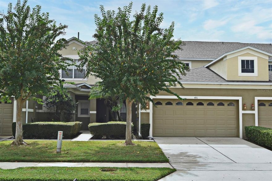 Well maintained! Move-in Ready! Fabulous 2-story, 3 bedroom, 2 full bath and a half bath townhouse with attached 2-car garage in the exclusive gated community of Harbor Winds. Upgrades include: New Roof (2023); New Gutters (2023); New A/C System (2023); New Water Heater (2023); New Stainless Steel Appliances (2023) to include Refrigerator, Range, Dish Washer and Microwave. Inside, the perfectly upgraded kitchen includes a cozy breakfast nook, granite counters, stainless steel appliances, custom cabinetry, walk-in closet pantry and breakfast bar. The kitchen looks out to the living room area that has sliding glass door access to the rear lanai. Up the stairs you will find the master suite which has more than enough space for a king set with a spacious walk-in closet, ensuite bath with a large jacuzzi tub, dual sinks and separate glassed shower. The community offers a resort style pool with lots of sunbathing deck space. The location is perfect, with close proximity to shops, restaurants, and supermarkets. Approximately 40 minutes to Walt Disney World, Universal Studios and under one hour from New Smyrna and Daytona beaches.