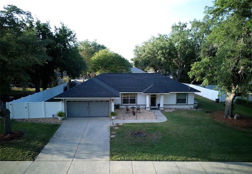 o experience a fully immersive walk-through of this home click on the Video or Virtual Tour button on this page. Welcome to your charming retreat in the heart of Clermont—where space, comfort, and lifestyle come together with no HOA restrictions. Situated on nearly a quarter-acre lot, this beautifully maintained three-bedroom, two-bathroom home offers the perfect blend of indoor comfort and outdoor living. From the moment you arrive, the inviting curb appeal and quaint rock garden set the tone. Step inside to a bright, open layout filled with natural light, complemented by tile flooring throughout for easy maintenance. The spacious living room, highlighted by soaring ceilings and an impressive 72-inch ceiling fan, creates the perfect setting for relaxing evenings or gathering with family and friends. The kitchen is both functional and welcoming, featuring ample cabinetry, matching appliances, and a cozy eat-in dining area—ideal for everyday living. French doors lead you to a fully fenced backyard oasis, offering plenty of room to entertain, garden, or simply soak up the Florida sunshine. The primary suite is a peaceful retreat with high ceilings, a walk-in closet, and an updated en-suite bathroom featuring a modern vanity and a stylish tiled shower. Two additional generously sized bedrooms include ceiling fans, with one offering its own walk-in closet. The guest bathroom is thoughtfully designed with a single vanity and a beautifully tiled shower with a rain-style showerhead. Perfectly positioned for an active and connected lifestyle, this home is just moments from scenic trails and within walking distance to Waterfront Park at Lake Minneola, where you can enjoy boating, fishing, biking, or peaceful sunset strolls along the water. You’ll also appreciate convenient access to major roadways including I-4, Highway 50, and US-27, as well as nearby shopping, dining, and top-rated schools. With its combination of charm, functionality, and an unbeatable location, this Clermont gem offers the Florida lifestyle you’ve been looking for. Don’t miss your opportunity to call it home!