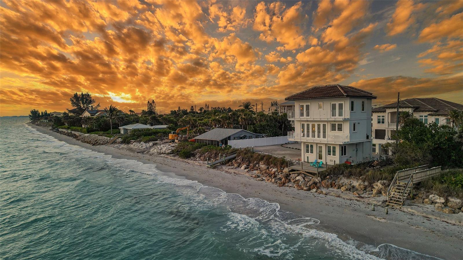 DIRECT GULF FRONT HOME IN A UNIQUE LOCATION. Gorgeous 1,750 SqFt of luxury on 3 stories, an Elevator, and the finishing are top quality. Sit on the balcony for a quiet evening and watch the most spectacular sunset on the West Coast of Florida. A 2 Bedrooms, 3 Bathrooms with plenty of living space for a Luxurious beach house. Could be leased-furnished or Turnkey furnished. Live on a very special Island, Casey Key an 8 miles Island with NO high rise and no traffic lights. Being close to Blackburn Bridge gives you easy access to many restaurants and shopping, Boat and Kayak rentals are just minutes away. It's a very special home, IT WILL MAKE YOU FEEL YOU ARE ON A LUXURY CRUISE watching the dolphins, and manatee playing in the water, watching the sea turtle coming ashore for nesting. Beach will gain and loose sand depending on storms. Paradise awaits. Don't miss this opportunity to live on Casey Key. Minimum 3 month rental $13,500 Monthly or annual $11,500 Monthly. Owner might consider 1 Month term.