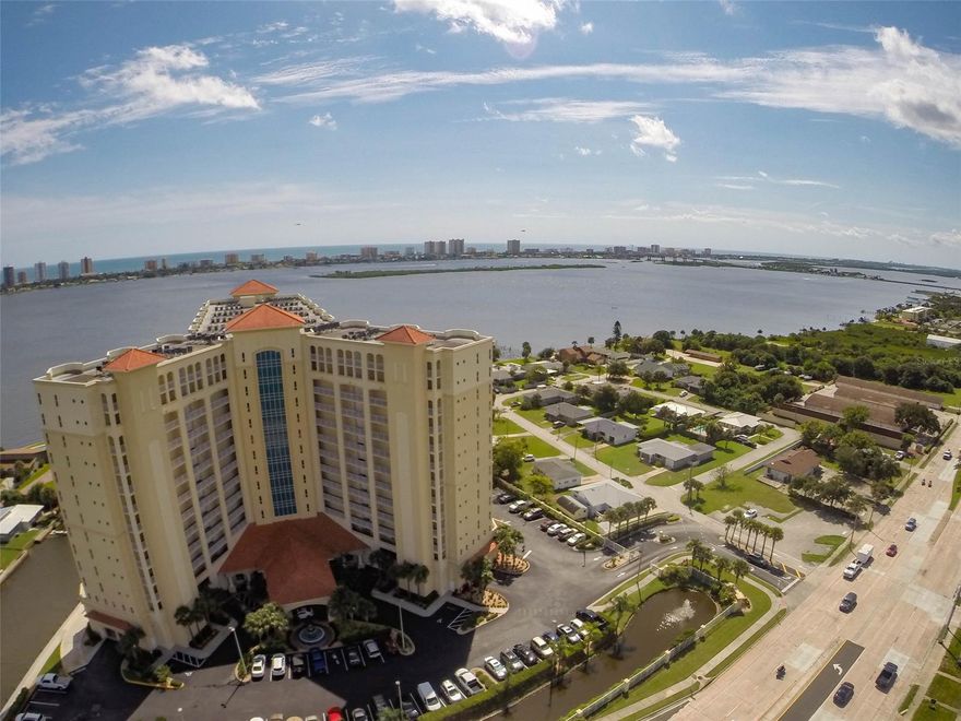 Your luxurious intracoastal oasis awaits here at the prestigious Halifax Landing. This 2 bed 2 bath unit offers impressive views of the river from all rooms and two large balconies. As you walk in through the double door entrance you will find all stainless-steel appliances with a convection microwave surrounded by a plethora of counter and storage space. This unit boasts an open floor plan with a fresh coat of paint, and all updated light fixtures. The excitement doesn’t just end in the unit; Halifax Landing offers some of the most well-kept amenities around which include a direct frontage heated pool with spa and outdoor grilling area, a fitness center, garage parking (spot #6 is dedicated to this unit specifically) and gated entrance all secured 24/7, whole building generator system, sauna, game room and so much more.
HOA fees include WIFI, trash, water, sewer, basic cable, recycling, building insurance and all common areas ;Water: City