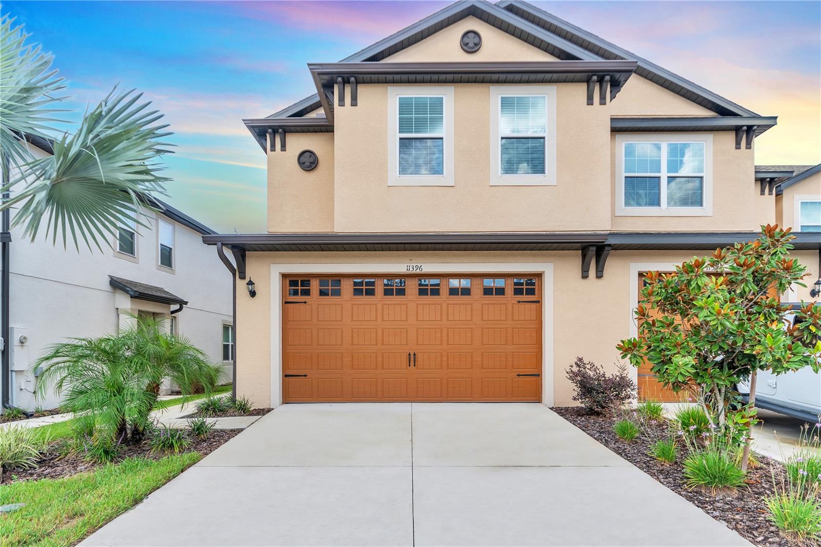 Live every day like a vacation in this beautifully maintained 3-bedroom, 2.5-bath end-unit townhome with lagoon access in Mirada, a one-of-a-kind community built around a 15-acre Crystal Lagoon—a stunning blue-water destination for kayaking, paddleboarding, or simply relaxing on sandy shores.
Built in 2022, this thoughtfully designed home features a bright, open-concept layout with stainless steel appliances, a tile backsplash, and a flexible bonus room perfect for a home office. The spacious primary suite includes a large walk-in closet and en-suite bath, while a second bedroom also offers its own walk-in closet. The laundry room is conveniently located upstairs near all bedrooms.
Enjoy peaceful privacy from the covered back patio with no rear neighbors—the ideal space to unwind or entertain. A 2-car garage with upgraded epoxy flooring, plus a whole-home water softener system, add everyday comfort and value.
Residents enjoy Ultra-Fi Wi-Fi, cable, and lawn care included in the HOA, along with access to the lagoon’s swim-up bar, on-water obstacle course, walking trails, playgrounds, dog park, and more. Located near I-75 with easy access to shopping, dining, and Tampa attractions, this low-maintenance townhome offers the perfect blend of resort-style living and daily convenience.