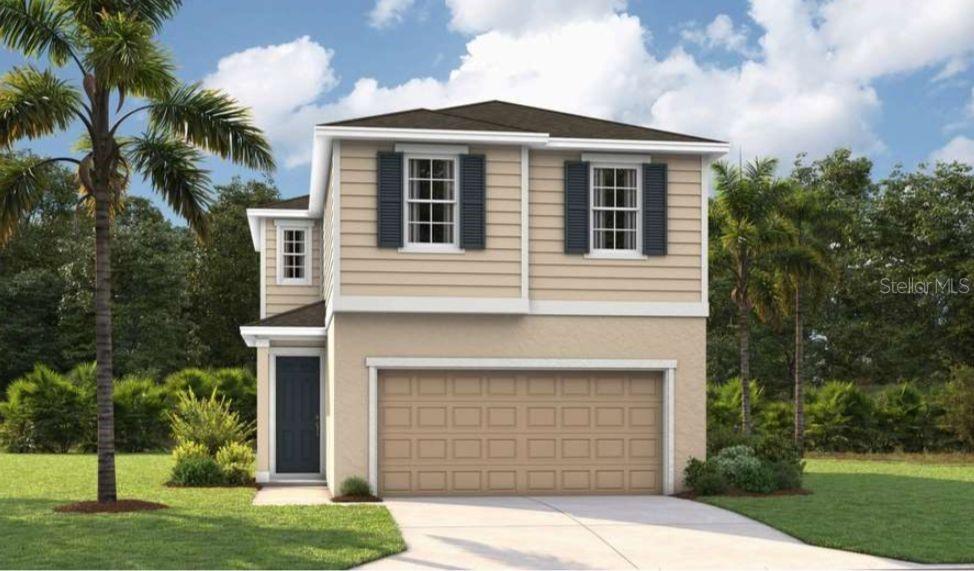 Under Construction. Discover the Alder at Maple Ridge — a thoughtfully designed 3-bedroom, 2.5-bath home with 1,478 sq. ft. of stylish and functional living space. The open-concept main floor features a modern kitchen with a center island, generous cabinet space, and direct views into the dining and great room; perfect for entertaining or family gatherings. Sliding glass doors lead to a covered patio, ideal for enjoying Florida’s sunny weather. Boasting 9’4” ceilings and grand 8’ doors on the first floor, the Alder Floorplan offers an open and airy atmosphere.Upstairs, the spacious primary suite offers a private bath and walk-in closet, while two secondary bedrooms share easy access to a full hall bath. A centrally located laundry room adds convenience. Located in the sought-after Maple Ridge community in Palmetto, you’ll enjoy easy access to shopping, dining, parks, and Gulf Coast beaches. Built with energy-efficient construction and smart home features, this home blends comfort, style, and value. * SAMPLE PHOTOS Actual homes as constructed may not contain the features and layouts depicted and may vary from image(s).