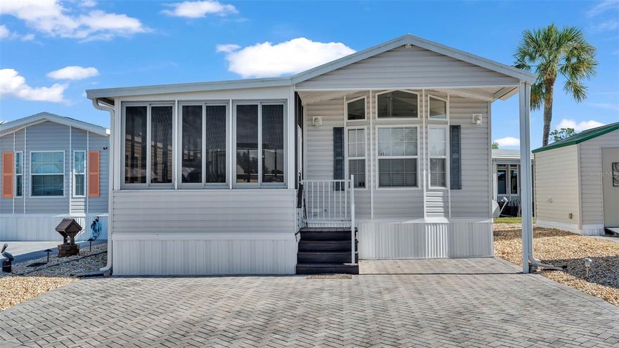 Fully furnished Cottage in sought-after RV Resort just 12 miles from Walt Disney World! This charming home has everything you need to live the Florida lifestyle or to add to your investment portfolio. The sale includes all furnishings inside and a washer/dryer. Plus there is the option for Seller Financing & it has a large Florida room with vinyl windows, which is perfect for enjoying Florida "winters." The location within Citrus Valley couldn't be better... you're just a short walk from the community clubhouse and pool. Citrus Valley offers many amenities including security gate, two resort bathhouses, laundry facility, Bingo, a Veteran's group, variety of entertainment shows and special events. The lawn is cut regularly by the condo association, leaving you plenty of time to enjoy local attractions, shopping and entertainment. You quarterly Condo dues of $756, also include water, trash, sewer, cable & HIGH SPEED INTERNET! It's truly low maintenance living... Call today to set up your showing!