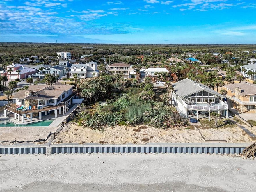 Located on one of New Smyrna Beach's most coveted streets, 4715 Van Kleeck Drive offers a unique opportunity to build your custom Ocean Front Home on an Over-Sized Lot With New Seawall (completed 2025). This beautiful property is 80'x 225' (.41 acre) and sits High & Dry (see attached FEMA Flood Zone Map - Zone X). Making this property even more special, 4715 is located on Van Kleeck Dr., South of Watts, near the South end of Van Kleeck and approx. 1 mile from any public parking for public beach access. The property affords direct ocean/beach frontage on No-Drive Beach. Please see virtual tour and photos to fully appreciate this special opportunity. Please see attached Disclosures and Survey.