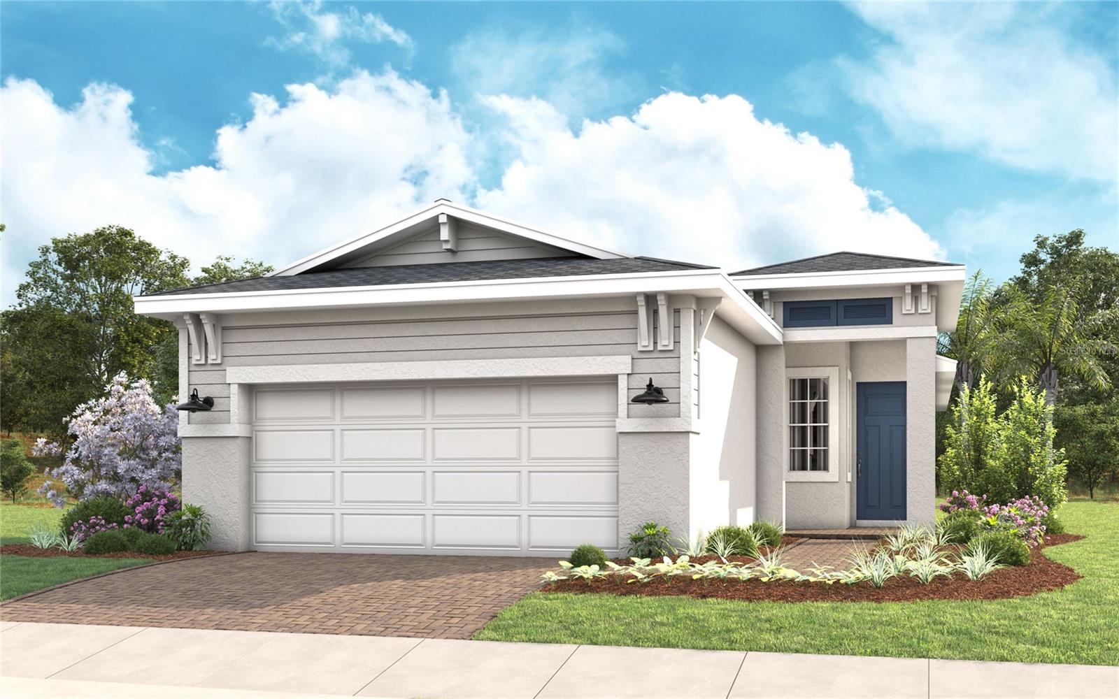 ***NEW CONSTRUCTION***Model Photos used for reference* This stunning Claire floorplan sits on a premium homesite with no front neighbors, offering enhanced privacy and unbeatable curb appeal. Featuring three bedrooms, two full bathrooms, and a dedicated study with double doors in place of the traditional flex space, this home blends thoughtful design with high-end finishes throughout.
The open-concept kitchen is a showstopper, complete with frameless-style cabinetry, luxury quartz countertops, a designer backsplash with tambour dimensional tile, and a decorative cabinet panel wrap on the island. Additional kitchen upgrades include a stainless-steel single bowl sink, upgraded pot and pan storage drawers, a 24” deep cabinet above the refrigerator with a side panel, and large cabinet crown molding for a refined, custom look.
The expansive Great Room is enhanced by a floor outlet for added flexibility and a 12’ x 8’ sliding glass door that fills the space with natural light while connecting seamlessly to the outdoor area. A gas drop with additional opening offers future options for a fireplace or gas appliance.
The Owner’s Suite is a true retreat, featuring laminate wood plank flooring and a spa-inspired bath with a frameless glass shower enclosure, tile to the ceiling, and upgraded plumbing fixtures. Secondary bedrooms are generously sized, and both bathrooms reflect a designer touch with elevated finishes. Laminate wood plank flooring continues through the main living areas and study, and washable flat interior paint adds a modern, low-maintenance finish throughout. A designer glass front door sets the tone for the home’s elevated aesthetic from the moment you arrive.