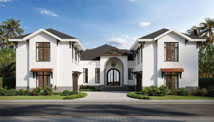 Pre-Construction. To be built. This luxurious grand canal-front estate offers direct deep-water boating to the Gulf, out of one of the most exclusive neighborhoods on north Siesta Key. The upcoming new construction property by Pham Development is on an expansive 17,842 SF and 0.41 acre lot, with a 4,769 SF traditional-style home to be built. Enjoy two separate guests suites on top of the two 2-car garages, for a total of 4 garage spaces, both with elevator access to the above suites. The master bedroom will have water views, and the grand entry home hosts a total of 6 bedrooms, 6 baths, and 1 powder bath.

This property's deep-water grand canal with no bridges is ideal for yachts and boats, with up to a 13-foot draft. A new dock and boat lift is set to be installed. Inside, expansive living spaces boast high-end finishes and top-of-the-line appliances, blending timeless elegance with modern comfort. Enjoy the water, and a large backyard perfect for entertaining, a private pool, and new lush landscaping—making this the ultimate waterfront estate for family.