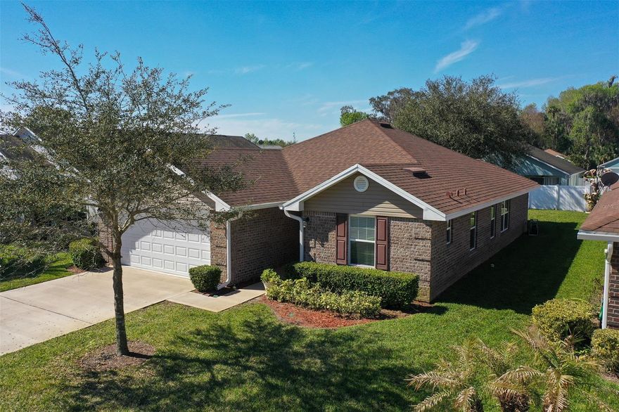 You will LOVE this ONE OWNER, like new, BRICK, 2016, 4 bedroom, 2 bath, 2 car garage home in the beautifully maintained gated community of CORAL TRACE! Vaulted ceilings with an open, split floor plan lead to a nice screened porch where you can enjoy the outdoors! Kitchen has stainless steel appliances, wood cabinets and breakfast bar. Large owners suite, double sinks in bath. Separate laundry room. New gutters and Liftmaster garage door opener w/keypad. Low hoa fee of $140/month includes the sparkling pool, gym, clubhouse, Lawn mowing, fertilizing, trimming, pest control. Coral Trace is conveniently located minutes to I-95, the East Central Regional Biking/Hiking Trail, shopping, restaurants, and the beautiful beaches of New Smyrna Beach. 20 minutes to Daytona Beach Airport, Tanger Outlet! ;Water: City