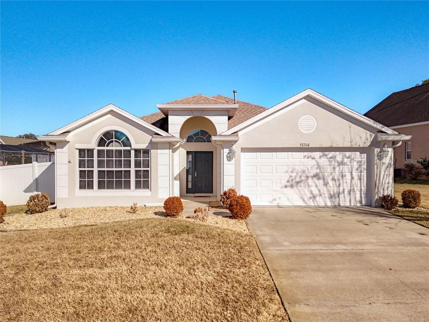 Spacious 3BR/2BA home in desirable gated community! Major components have been updated: roof (2024), water heater (2024), AC (2021), and luxury vinyl flooring (2025). Energy Star window added in primary bedroom (2024). Kitchen features new faucet and garbage disposal (2024). Guest bath includes new vanity and sink, plus two new toilets installed. Additional upgrades include PVC privacy fence, updated landscaping, upgraded sprinkler system (front & back), and new shades in foyer and primary bath.

Comfortable, move-in ready home with big-ticket items already done! Community amenities include 2 pools, splash pad, and seasonal events such as Christmas with Santa and Easter egg hunt.

Don’t miss this opportunity!