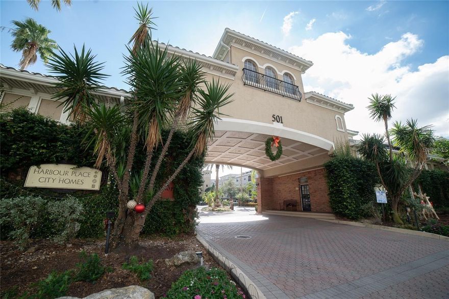 AVAILABLE ON APRIL 1ST, 2026 - Live in Luxury at Harbour Place! Step into resort-style living with this fully remodeled and furnished 2-bedroom, 2-bathroom top-floor condo in the exclusive gated community of Harbour Place, right in the heart of downtown Tampa. Designed for comfort and style, this move-in-ready home features a spacious floor plan with split bedrooms, an open kitchen with granite countertops, a center island, and stainless steel appliances, as well as a family room perfect for entertaining. The primary suite offers a beautifully updated bathroom, a Juliet balcony with stunning views, and ample space to unwind. No detail has been overlooked, with updated lighting, new flooring (no carpet), fresh paint throughout, and a washer and dryer included for added convenience. Enjoy your reserved parking space near the elevator, with guest parking available for visiting friends and family. The Harbour Place community boasts incredible amenities, including a resort-style pool with cabanas and grills, a fitness center, a car wash station, a business center, and on-site management with excellent security. All of this is just steps from downtown Tampa, the Channelside District, Amalie Arena, and more. This is luxury living at its finest—schedule your tour today!