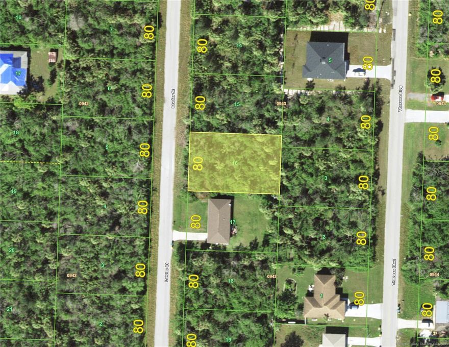 Great location, just minutes to the center of Murdock, the main commercial center of Port Charlotte. There are restaurants galore and plenty of shopping spots . While this area had gone relatively undeveloped, now new houses are starting to pop up everywhere. This property is outside of the flood zone. Check this lot out for your dream home! 
Land, Site, and Tax Information