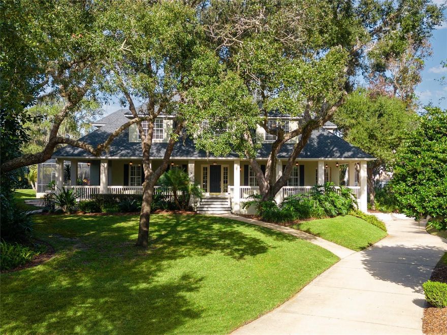 Excellent 8-car garage!! That's 3500 sq. ft. for cars, boats, toys, and storage! Welcome to your dream estate home in Sugar Mill Plantation, where luxury meets laid-back Old Florida living. This stunning cul-de-sac pool home has been eticulously maintained, and offers 4,456 square feet of thoughtfully designed living space, including 4 spacious bedrooms and 3.5 bathrooms. Completely renovated and move-in ready, this spectacular residence is ideally situated on an oversized lot almost 2/3 of an acre in size. The jaw-dropping 3500 sq ft garage can accommodate up to 8 cars or boats, plus a workshop. Simply put, this is an auto or boat enthusiast’s dream. You won’t find many other homes that can match this kind of garage space with an incredible amount of room for all your toys, plus additional storage, a fitness area, or however else you see fit to utilize this incredibly unique space. This magnificent home also features sprawling southern porches, a breathtaking pool and patio, exquisite fit-and-finishes throughout, and 3 brand new HVAC systems with a warranty! Step inside this classic plantation-style home and you'll notice the living room features a timeless brick fireplace- the perfect place for family to gather, converse and relax. Across the hall, you'll enjoy dinner together in the elegant dining room with yet another fireplace! The expertly remodeled kitchen is just gorgeous- large granite island, pristine quartz counters under custom cabinetry, all-new stainless appliances, gas stove, designer lighting, and more. Step outside and soak in the screened-in pool and patio of your dreams, with travertine tile, stone water feature, and inviting saltwater pool with sun shelf and custom lighting that can be controlled via smartphone. Surrounded by lush landscaping, this private oasis offers ample privacy for you and your family to enjoy tranquil days and nights outside in the beautiful Florida weather. Head back inside through the French doors and unwind in the massive living area, with plenty of space for virtually any preferred furniture arrangement, not to mention access to yet another covered balcony to enjoy some quiet time. Spectacular master suite with large walk-in closets, soaking tub, glassed-in tile shower with triple-head feature, his-and-hers sinks. Sophisticated fit-and-finish throughout creates an upscale, luxurious feel, including Brazilian Cherry floors, tasteful wainscoting features, crown moulding, columns, plantation shutters, and so much more. Newly painted inside. Extended driveway and positioning of the home far off of the road allows for lots of parking and plenty of privacy. Prestigious community with easy access to I-95, medial facilities, grocery, restaurants, beaches and more. Discerning buyers, look no further. This one won’t last- don’t delay!