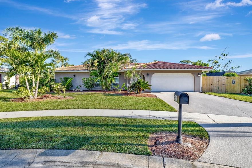 WOW!!! A MUST-SEE home-gem! IT HAS IT ALL: Over 2,100 S.Q. Ft. 4-bed 2 full bath home renovated inside and out, sits on a large pie-shaped lot located on a quiet Cul-de-Sac, has a huge tranquility-filled landscaped backyard with heated in-ground pool, fruit-trees garden and plenty of space to entertain, has a new irrigation system throughout the lot - nothing to do or fix - just enjoy! This impeccably and thoughtfully maintained home just happens to be in the desirable Gulf Gate Estates, surrounded by homes just as gorgeous, it is only 3 min to the restaurants & shopping and 10min to the great Siesta Beach!!! This home's kitchen is large and accommodating for entertaining, having granite counters and stainless-steel appliances. Interior also has a wood-burning fireplace, whole house water filter system, crown molding, tile flooring, jetted tub, ceiling fans and an oversized laundry room... just to name a few. The tile roof is only 10 years old with a warranty, the A/C and the rest of the systems are all regularly serviced. Freshly painted entire interior and professionally landscaped lot. Spotless, inside and out! HURRY BEFORE IT IS SNAPPED BY SOMEONE ELSE!!!