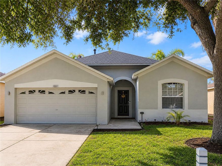 Welcome to this immaculately maintained 3-bedroom, 2-bath, 2-car garage home in the sought after Cross Creek area of Meadow Creek!  Enter your front door to an open foyer that leads to a bright and cheery dining and living room combination. Straight ahead are sliders that overlook a sparkling pool with plenty of space for entertaining in the palm tree lined private back yard.  To the right of the living room is a spacious kitchen with a breakfast nook for your morning coffee, granite counter tops, and ample cabinets with plenty of counter space that will delight the pickiest of chefs! The primary bedroom has a large walk-in closet and an ensuite bath that has a garden tub for relaxation, a step-in shower, and a double sink with plenty of storage. The second and third bedrooms are separated by a large bath with a tub/shower combination. Pool and lawn maintenance are included so you will have plenty of time to enjoy what the Meadow Creek community offers.  Take a short walk to the end of the street to enjoy the tennis courts and playground or walk or bike to the ballpark, library, and nearby schools. Great entertainment, food, shopping, hospitals and churches are all nearby.  Tampa International, Orlando theme parks, and beautiful beaches are an easy commute with interstate travel very close by. This rental home is a must see!!!