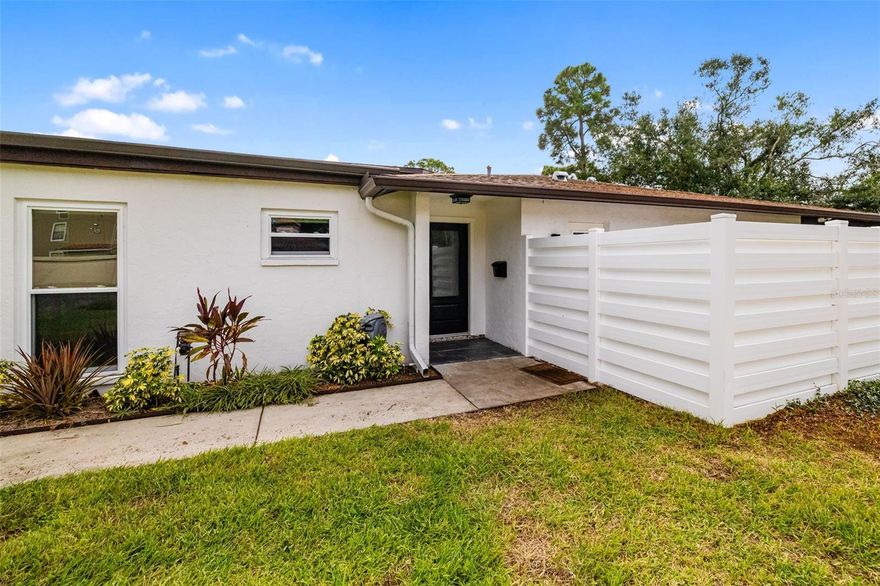 Welcome to Village in the Pines — Sarasota’s premier 55-plus community! Discover comfort, convenience and peace of mind in this beautifully updated corner villa in one of Sarasota’s desirable 55-plus neighborhoods. This spacious two-bedroom, two-bath home offers approximately 1,800 square feet under air and has been completely renovated with today’s modern finishes. Highlights include 2021 roof and hurricane-rated windows and doors (2023) for worry-free living (sliders excluded), new water heater (2024) and air conditioner in (2019). Also new luxury vinyl plank. Atrium with irrigation system — the ideal spot for plants. GE Profile appliances and all-new interior doors. Gutter guards and irrigation system for the lawn. Enjoy the carefree lifestyle this community offers. Just minutes from Sarasota’s best restaurants, shopping and entertainment, this home blends low-maintenance living with luxury comfort. Move right in and start enjoying the Florida lifestyle you’ve been waiting for!