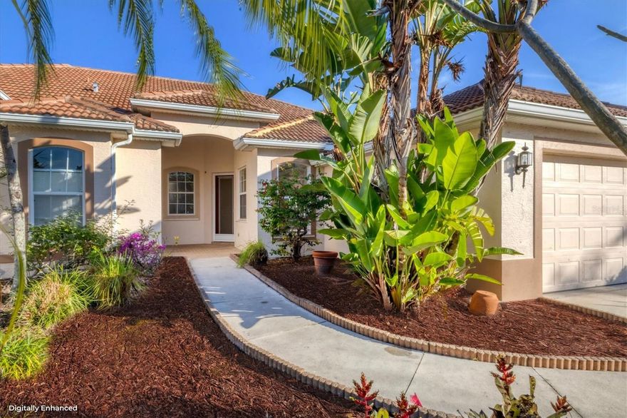 One or more photo(s) has been virtually staged. Freshly painted and meticulously maintained, this stylish 2-bedroom plus den home in the highly desirable Callista Village offers a perfect blend of comfort, function, and Florida luxury. Located at 4309 Callista Lane in Sarasota, the home welcomes you with bright, open living spaces featuring soaring ceilings and abundant natural light. The open-concept layout flows from a chef-ready kitchen with stainless steal appliances and ample cabinetry into spacious living and dining areas, making it ideal for both quiet evenings and lively gatherings. The flexible den can serve as a home office, guest space, or library, while the oversized lanai provides a tropical retreat for year-round relaxation. This move-in-ready gem is perfectly suited for full-time residence or a seasonal escape, with UTC Mall, SRQ International Airport, and world-renowned Gulf beaches just minutes away. Callista Village offers maintenance free grounds and a friendly, active community, along with a beautiful park in your backyard. Don’t miss your chance to schedule a private showing and experience Sarasota living at its finest.