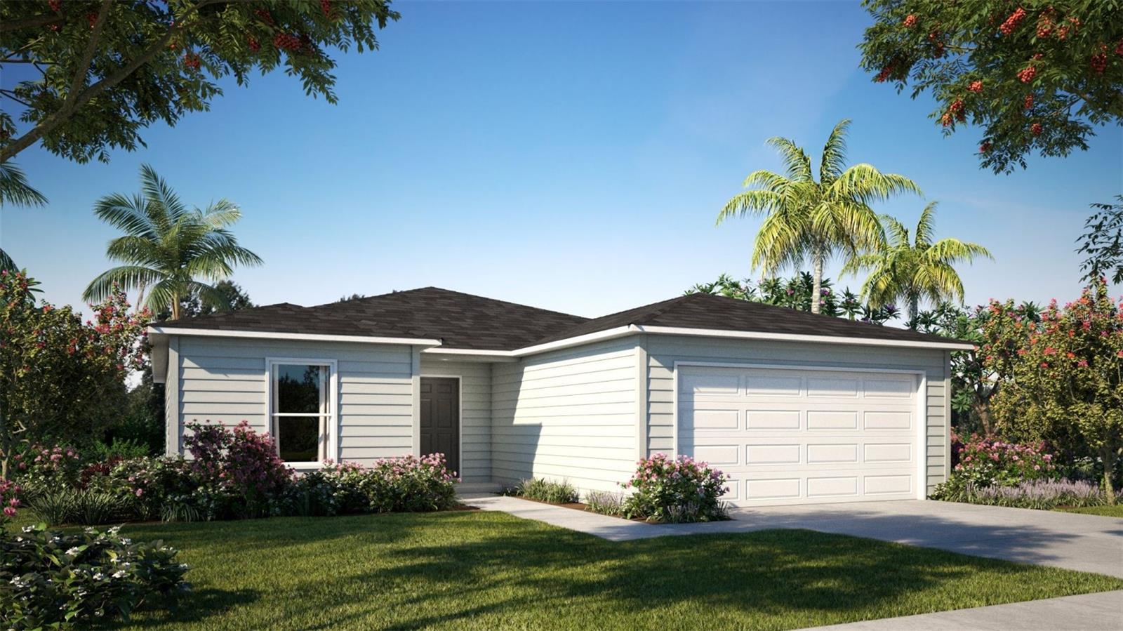 Pre-Construction. To be built. Discover the perfect blend of comfort and functionality with this new construction home in St. Johns County, nestled on a spacious 1.14-acre lot. This charming one-story traditional home features 3 bedrooms, 2 bathrooms, and a versatile flex space, offering endless possibilities for a home office, formal living or dining room.
The thoughtfully designed open-concept split floor plan features 1,546 square feet of finished living space, ideal for entertaining and everyday living. The private owner’s suite provides a nice retreat, while the 2-car garage offers ample space for cars. Experience the best of both comfort and style in this exceptional property!