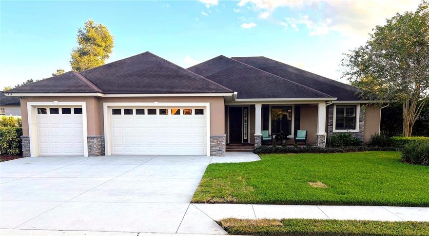 Custom-Built Ernie White construction in a Prime North Lakeland Location
Welcome to this meticulously maintained 2015 home, offering nearly 2,400 sq ft of thoughtfully designed living space in a well-established community. With only one owner, this residence radiates pride of ownership and timeless charm.
From the moment you arrive, the paver front porch invites you to relax and enjoy a friendly neighborhood. Step inside to a welcoming foyer that opens into a spacious, high-ceilinged floor plan filled with natural light and modern touches.
The great room features a custom built-in entertainment center, prewired for your TV and enhanced with ambient lighting—perfect for cozy nights or stylish entertaining. The kitchen is a chef’s delight, boasting updated stainless steel appliances, granite countertops, and a generous pantry.
This home offers 3 comfortable bedrooms, 2 full bathrooms, and 2 dedicated office spaces with built-in desks—ideal for remote work, creative pursuits, or study zones. Tech-savvy upgrades include Cat6 network drops in every room, 5.1 surround sound wiring in the living room, and a smart Nest thermostat for energy-efficient comfort. Wood shutters on all windows provide privacy and help reduce energy costs, while a digital TV antenna means no more cable bills.
The oversized three-car garage includes a workshop area, metal cabinets, and a side door leading to a spacious backyard. Sitting on a .42-acre lot, there’s ample room to build your dream pool or create your own outdoor oasis.
Don’t miss this rare opportunity to own a beautifully upgraded home that blends comfort, style, and smart living. Schedule your private showing today!