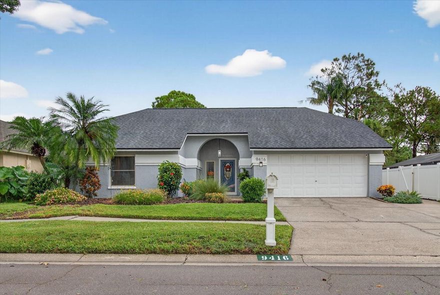 Welcome to this beautifully updated 3-bedroom, 2-bathroom home with a 2-car garage and a stunning heated and screened pool, perfectly situated in the highly desirable Pebble Creek community of New Tampa.

Step inside to find a spacious living room with a cozy fireplace, ideal for family gatherings or quiet evenings at home. The kitchen has been tastefully updated with brand-new marble countertops, a stylish tile backsplash, modern appliances, and a breakfast bar that overlooks the living room—perfect for casual dining and entertaining. The primary bedroom offers a private ensuite, walk-in closet, and sliders leading directly to the backyard and pool area, creating the perfect indoor-outdoor retreat. The guest bathroom features new shower tile, adding a fresh and modern touch.

Enjoy Florida living at its finest in your private backyard retreat, complete with a covered outdoor seating area, firepit, and sparkling pool overlooking the serene pond. Whether hosting guests or unwinding after a long day, this outdoor oasis is perfect year-round.

Peace of mind comes easy with a new roof installed in 2024 and a 1year home warranty is being provided by the seller.  

Located just minutes from I-75, Pebble Creek offers convenience to shopping, dining, and entertainment, and is only 22 miles from Downtown Tampa. With its ideal location and thoughtful updates, this home blends comfort, style, and convenience.

Don’t miss the opportunity to make this New Tampa gem your own!