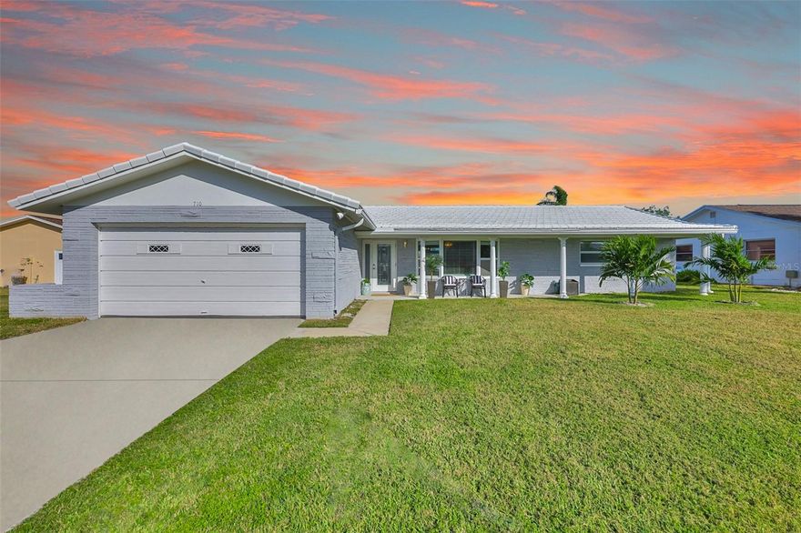 SPECTACULAR SUNRISES AND SUNSET views of the Intracoastal.

Located in Treasure Island in desirable Isle of Capri, this well-built three-bedroom, two-bathroom, 2 car garage with 2182 sq ft home is ready to be called your “home sweet home”! 

The flowing, open floor plan features elegant porcelain tiles that seamlessly connects the living & dining room, the formal living area, and kitchen providing ample space to entertain guests as well as spend quality family time.

The split bedroom home offers plenty of privacy including the generous sized primary bedroom adjoined by a large ensuite bathroom and custom walk-in closet system. The Second and third bedroom, feature ample closet space and great for the children or a home office. 

The kitchen and great room, added in 2008, feature striking 10-foot ceilings and hurricane-resistant windows. During construction, eleven additional pilings were installed to facilitate the potential of a second story. 

The centerpiece of the space is a spacious 10-foot by 4-foot granite island, which includes a prep sink and ample seating for family gatherings. This versatile kitchen features a dedicated walk-in pantry providing generous storage capacity. 

The two custom 8-foot high French doors connects your living space outdoors, step out back to a very large covered porch and take in what true Florida living is all about! The gorgeous views of Boca Ciega Bay Intracoastal from your private spacious backyard is the perfect place for that morning cup of coffee, evening cocktail and cookout. Enjoy the 30 feet of waterfront featuring an 18-foot seawall and 20-foot wooden dock ideal for accommodating jet skis or a small boat for fishing, kayaking, or paddle boarding. Other highlights include: freshly painted interior and exteriors, charming Bay window, new appliances, Tile roof, new washer & dryer, both bathrooms remodeled with luxury tiles, attached 2-car garage. Close to the sugar sandy beach, restaurants, top schools, shops neighboring Madeira Beach's lively John's Pass Village. Easy access to St Petersburg's downtown museum and arts District as well as quick connection to I-275 for a quick trip to the Airport. Whether you’re looking for a permanent residence or a weekend getaway, this gem offers the perfect blend of comfort and excitement. Don’t let this once-in-a-lifetime opportunity slip away!  Call today to schedule a showing!