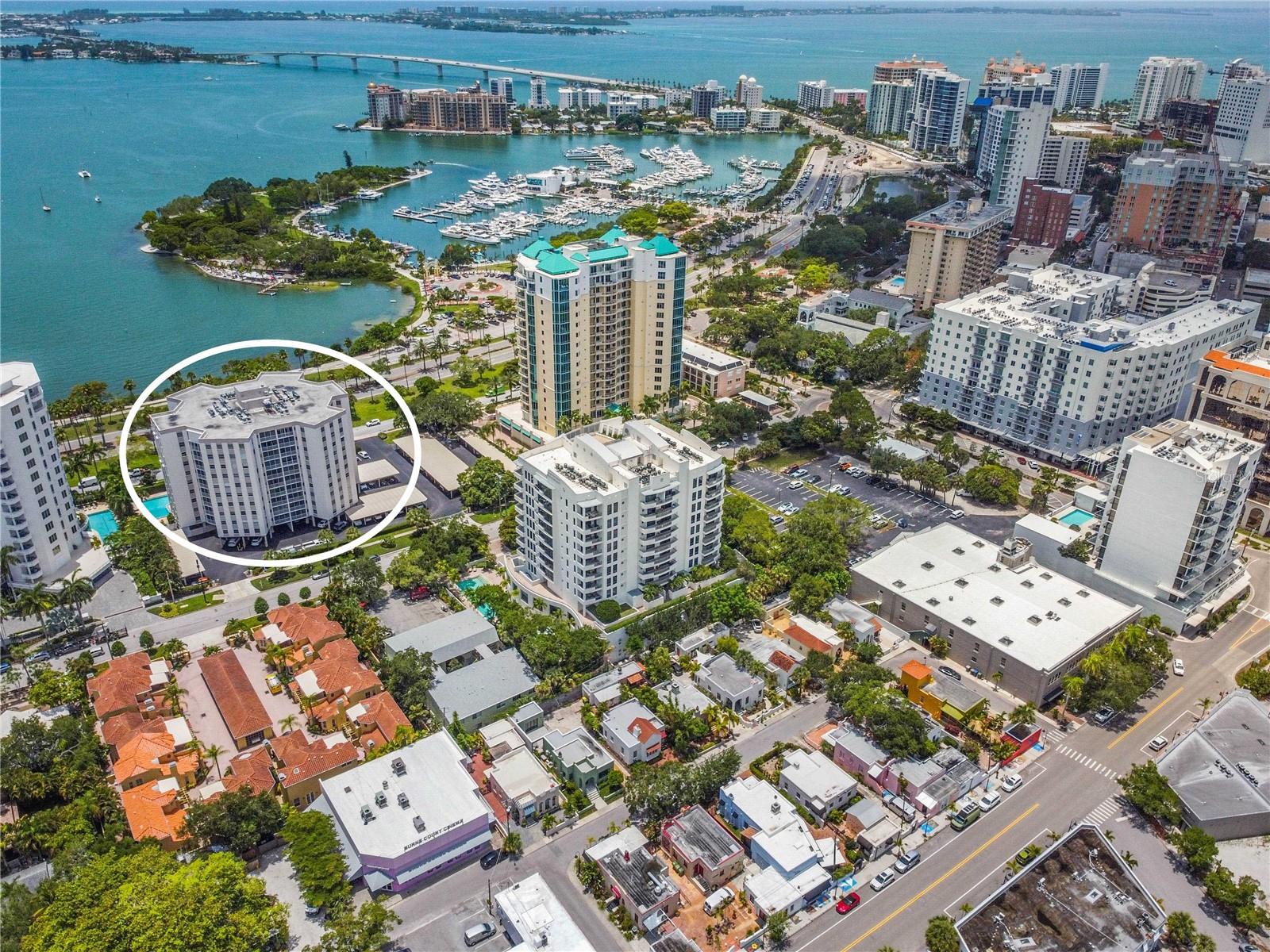 Rare Opportunity – Now with a Price Improvement! Don’t miss your chance to own this beautifully updated, light-filled condominium in the Regency House. From the moment you enter, floor-to-ceiling impact-rated sliders and expansive windows draw you in with breathtaking views of the city skyline, Sarasota Bay, and the iconic Ringling Bridge. The open-concept layout creates a seamless flow between the spacious living and dining areas—perfect for entertaining—while the modern kitchen is equipped with sleek quartz countertops, ample cabinetry, and stainless-steel appliances. Retreat to the primary suite featuring a private bath and walk-in closet, while your guests will enjoy their own bayfront views from the second bedroom. A dedicated home office with built-in shelving offers the ideal space for remote work or creative pursuits. Residents of Regency House enjoy first-class amenities including a 24-hour concierge, heated pool, fitness center, social room, and secure covered parking. Just steps from downtown Sarasota’s thriving arts and cultural district, you’re minutes from acclaimed restaurants, boutique shopping, the opera house, marina, and stunning waterfront parks. With its unbeatable location, exceptional amenities, and improved price, this move-in-ready condo offers the perfect blend of comfort, luxury, and coastal charm. Act now—this opportunity won’t last!