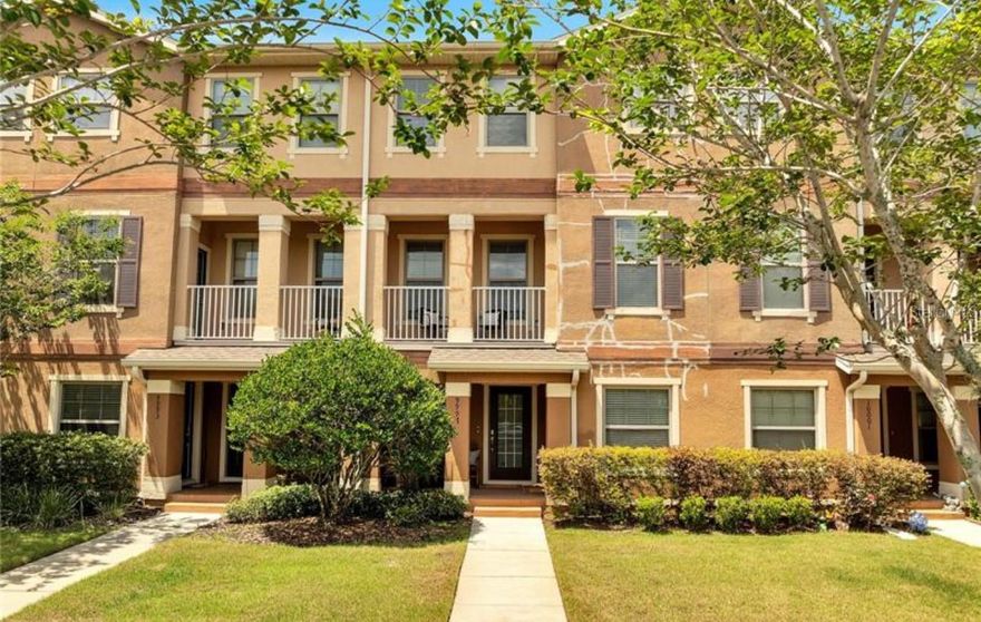 .Inside, you’ll find major updates focused on the main living areas: the second floor has been transformed with stylish luxury vinyl plank flooring, fresh paint, an updated kitchen, and refinished stairs that give the space a modern, fresh feel. The bright second-floor layout features 9-foot ceilings and an open-concept design, where the kitchen flows seamlessly into the dining and living areas. The kitchen boasts granite countertops, stainless steel appliances, an island, and ample pantry space—perfect for both entertaining and everyday life. Off the living room, a dedicated office/den with custom built-in shelving serves as a cozy library, creative nook, or remote work hub, with access to the balcony that overlooks a serene pond and fountain. The first floor includes a converted 4th bedroom with French doors, ideal for guests or a home gym. The third floor features a spacious primary suite with a tray ceiling, walk-in closet, and relaxing pond views. The en-suite bath includes a soaking tub, dual vanities, walk-in shower, and private toilet room. Two additional bedrooms, a full bath, and a laundry closet with washer and dryer complete the upstairs. This townhome also features a 2-car garage with extended driveway, a front porch, and peaceful conservation views from the back.