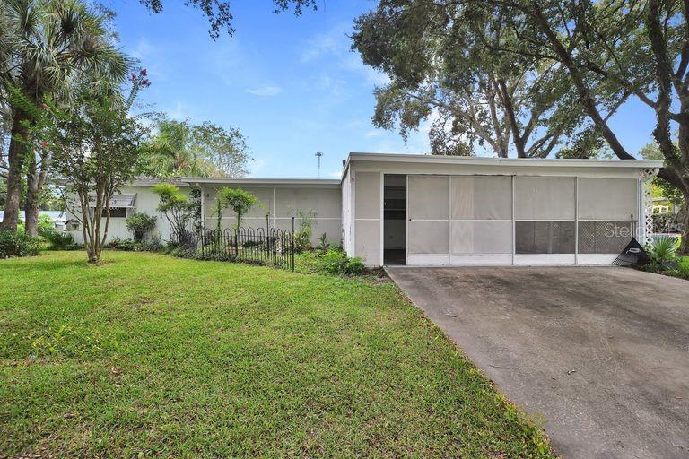 Lovely home in Pine Run Estates, a vibrant 55+ community in Ocala. This 3 bedroom 2-bath home offers comfort, convenience and a frienly neighborhood. Inside you'll find a spacious Island kitchen with Stainless appliances, plenty of cabinets and a cozy family room for entertaining Master bedroom has walk-in closet, other 2 bedrooms generally sized. Enjoy your private fenced backyard—ideal for gardening, relaxing, or spending time with your pets. Nestled on a quiet, tree-lined street, the home provides a serene retreat while still being close to Ocala. Community amenities include a clubhouse with a pool and fitness center, plus easy access to shopping, dining, parks, and golf courses.