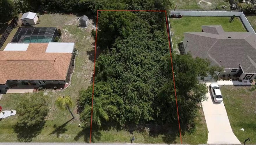 Situated in a desirable area of Charlotte County, this vacant lot offers an outstanding opportunity to invest in the growing Southwest Florida market or build the home you’ve been envisioning. Measuring approximately 80x125, the property provides a versatile footprint suitable for a wide range of home designs—whether you're planning a cozy retreat or a more expansive residence—while still allowing room for outdoor living, a pool, or landscaped space.
Ideally positioned between Sarasota and Fort Myers, this location offers the perfect balance of accessibility and peaceful residential living. With convenient proximity to Punta Gorda Airport, travel is made easy for both seasonal residents and full-time homeowners alike. Adding to the area’s appeal is the nearby Sunseeker Resort Charlotte Harbor, a brand-new waterfront destination that continues to bring growth, dining, entertainment, and long-term value to the region.

One of the standout features of this property is its placement in a no flood zone, meaning flood insurance is not required—an important financial and peace-of-mind benefit for future owners. Additionally, the lot is not located within a scrub jay habitat zone, helping to simplify and streamline the building process.

The surrounding neighborhood features homes that are nicely spaced, offering a comfortable setting with a sense of privacy while still maintaining a welcoming community atmosphere. Whether you're considering a primary residence, seasonal getaway, or investment property, this lot provides flexibility to suit your vision.

Convenience is key, and this location delivers. You’re just minutes from everyday essentials including Publix, Walmart, and Walgreens, making errands quick and easy. Shopping and entertainment options continue at Port Charlotte Town Center, along with retailers like Best Buy, offering a variety of stores and services all within close reach.

For recreation and outdoor enjoyment, you’ll find yourself a short drive from Deep Creek Golf Club—perfect for golf enthusiasts—and Harold Avenue Regional Park, which offers walking trails, sports fields, and open green space. While maintaining a comfortable distance from the hustle and bustle, the property is still within reach of Florida’s beautiful Gulf Coast beaches. Englewood Beach is just a short drive away, allowing you to enjoy sun-soaked days, coastal breezes, and stunning sunsets whenever you choose.

With ongoing development, increasing demand, and strong regional growth, properties in this area continue to gain attention from both buyers and investors. This is a fantastic opportunity to secure a well-located piece of land in a steadily developing and highly desirable part of Southwest Florida—whether for now or for the future.