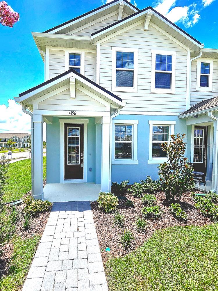 Be the first to experience this brand new 4 bedroom corner townhome in Apopka's Wyld Oaks development in Gardenia Reserve offering community amenities, inspiring upgrades and views including quartz counter tops, surround sound acoustics, in a move in ready brand new home! Half bath downstairs for guests, attached 2 car garage, gorgeous primary with en suite, 3 other private bedrooms and full bath, laundry with washer and dryer. All BRAND NEW appliances, spacious and open floorplan, beautiful kitchen and high end finishes. Great price, professionally managed. Ample rooms for home office or whatever your lifestyle desires. Your home search is over.