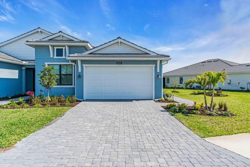Discover the perfect blend of convenience and comfort in this stunning 2 bedroom, 2 bathroom FURNISHED villa for lease in Wellen Park, utilities included. Just minutes away from Downtown Wellen Park, Manasota Key beaches, and Cool Today Park, home of the Atlanta Braves Spring Training. This beautifully designed home sits on an oversized 10,000 sq ft lot and features an open-concept layout with high ceilings, modern finishes, and plenty of natural light. The fully equipped kitchen offers plenty of counter space and gadgets for you to prepare your family’s favorite meals and treats. Featuring quartz countertops, stainless steel appliances, and a spacious island- ideal for cooking and entertaining. The great room features comfortable reclining seating and a piano for the musical enthusiast. The living space extends out of the sliding stackable doors to a serene covered patio and lanai. The primary suite is a private retreat with an adjustable king sized bed and spa like en-suite bathroom with walk-in tiled shower and oversized closet. The second bedroom offers flexibility as a guest room or home office. Located in the community of Solstice with access to amenities such as community beach-entry heated pool, large workout facility, pickleball/tennis courts, and community room. Don't miss out on this exceptional rental opportunity- schedule a showing today!