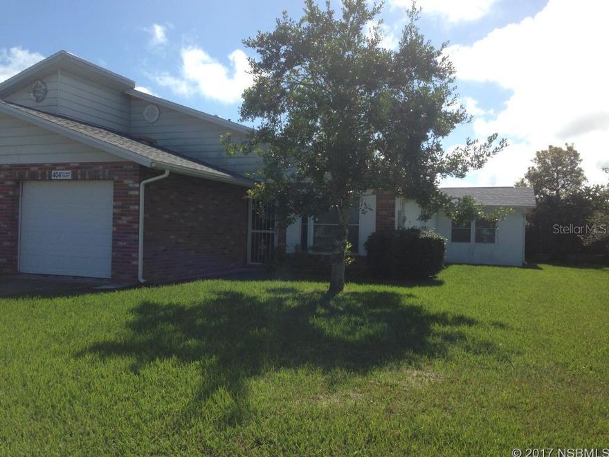 Well kept two bedroom with two full baths in sought after Shangri-La community. New roof installed 10/2016; Double hung windows, 3/2014; Tile new in 2015; Huge bonus room; Hurricane shutters; French doors; New storm doors; Entrance has large, tiled "mud room;" Irrigation well; Private, fenced in back yard with roll out sun awning. Low annual fee. Close to beach, entertainment and shopping. Price Reduced! ;Water: City