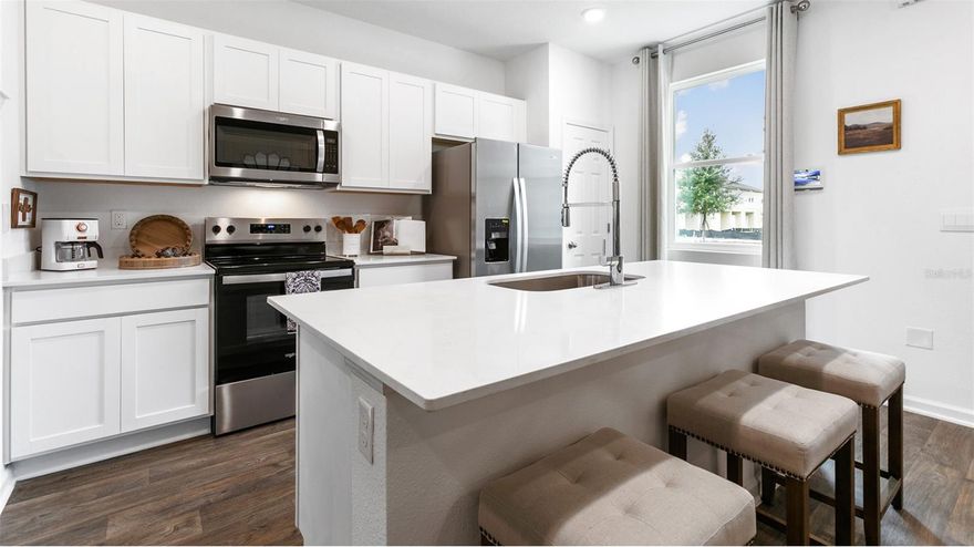 READY NOW! Enjoy Spacious Living and Smart Design with The Osmond. This Express Series townhome offers more than meets the eye. With 1,109 square feet, this beautifully crafted plan is the perfect blend of comfort and style with 2 bedrooms and 2.5 bathrooms. The Osmond’s open-concept layout features a spacious kitchen which flows into a cozy living room, perfect for everyday living and entertaining. The large kitchen bar allows guests to gather and socialize while preparing meals. The sliding glass door leads to a covered patio allowing for seamless indoor and outdoor living.

Upstairs, the main suite is your personal escape, complete with a roomy bathroom, vanity, and walk-in closet. Modern finishes and energy-efficient features make this home as practical as it is beautiful. The Osmond comes with D.R. Horton’s exclusive Home Is Connected® smart home package, giving you integrated smart devices to keep you connected and in control. Located in desirable North Florida neighborhoods, the Osmond is a great value for first time homebuyers. Contact our Online Sales Concierge to set up your tour today!